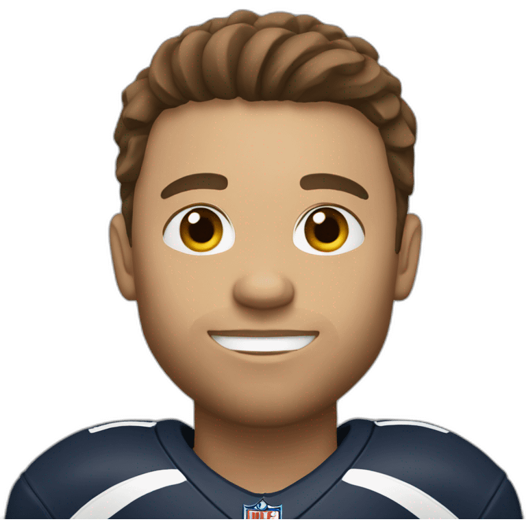 Football player with brown hair  emoji