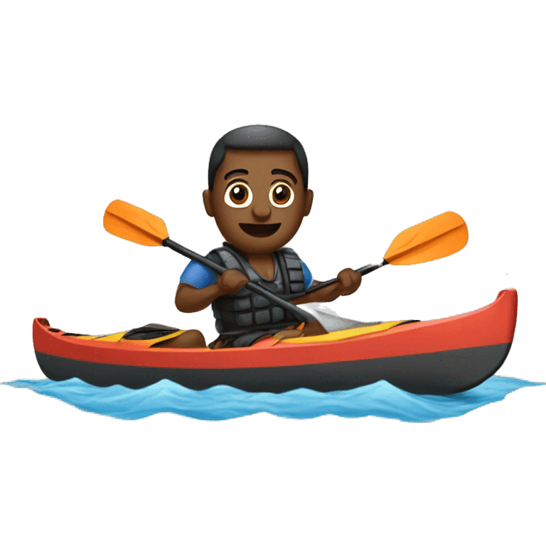 Mathurin Madore with a kayak emoji