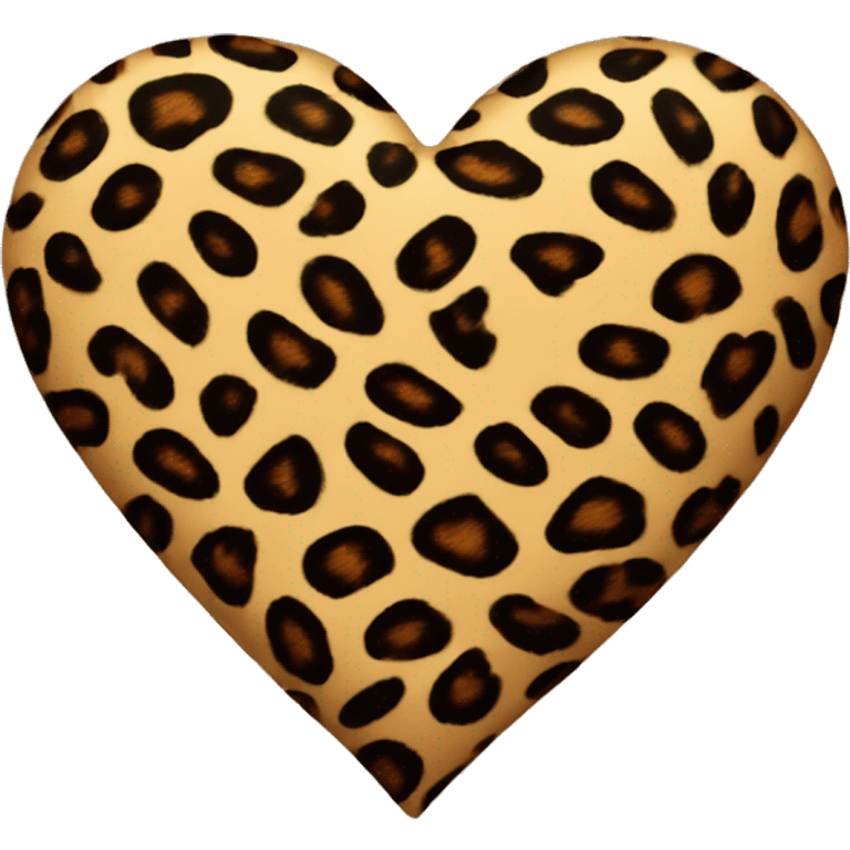 Leopard print heart emoji