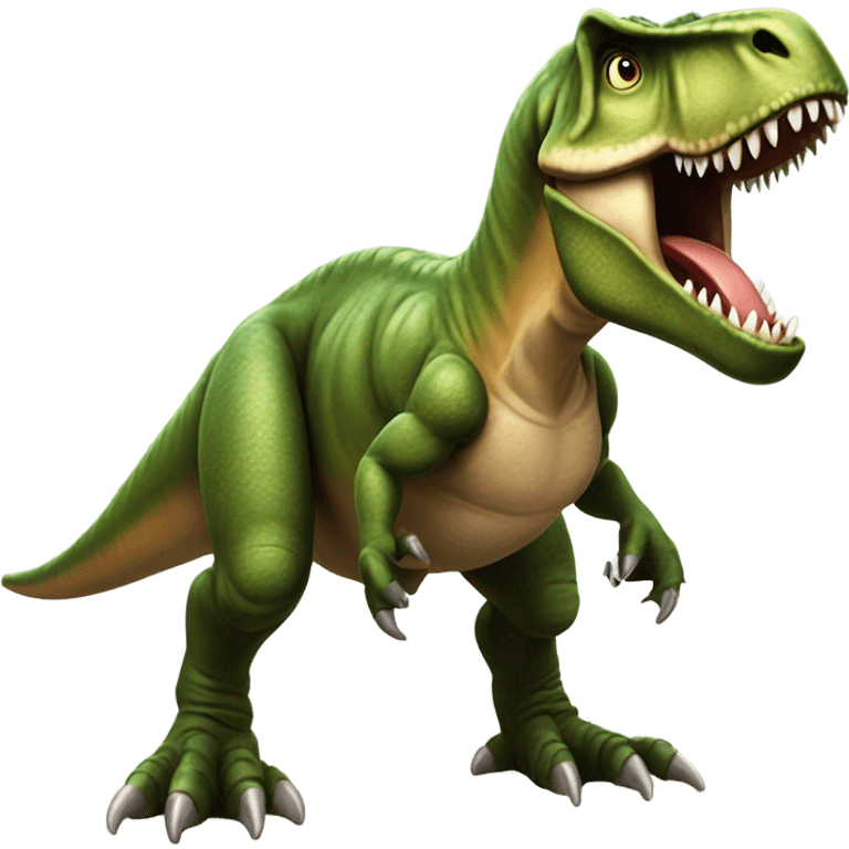 T-Rex with massive arms emoji