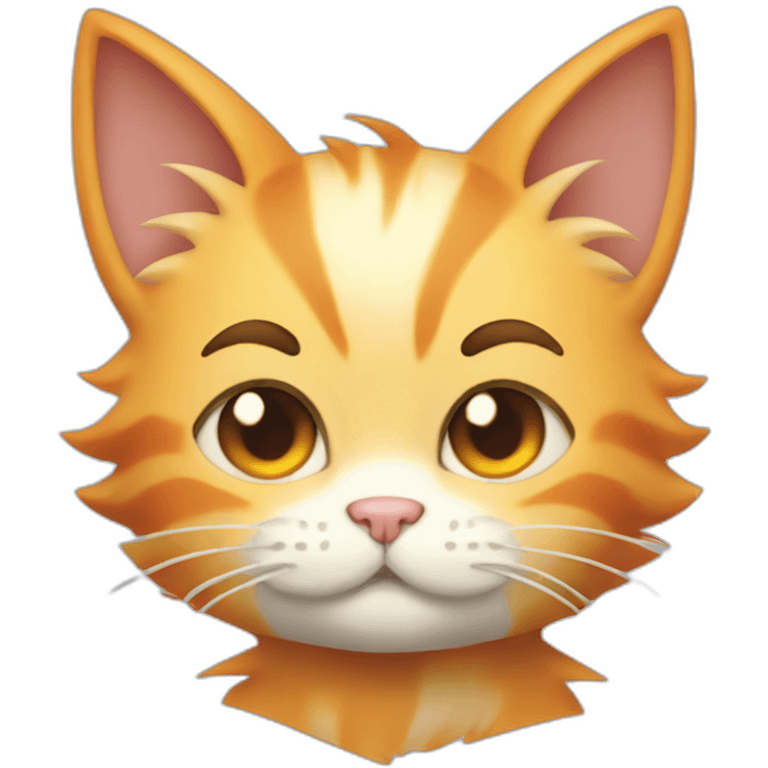 cute cat with the hair of goku goku-cat emoji