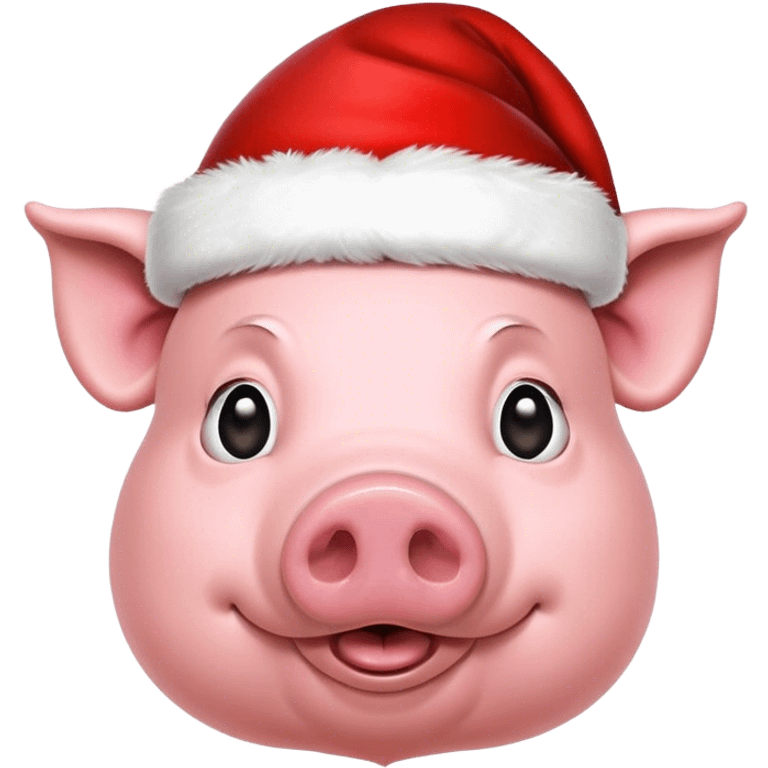 Christmas pig emoji