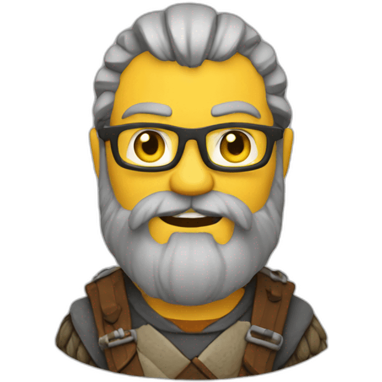 Bearded Viking nerd emoji