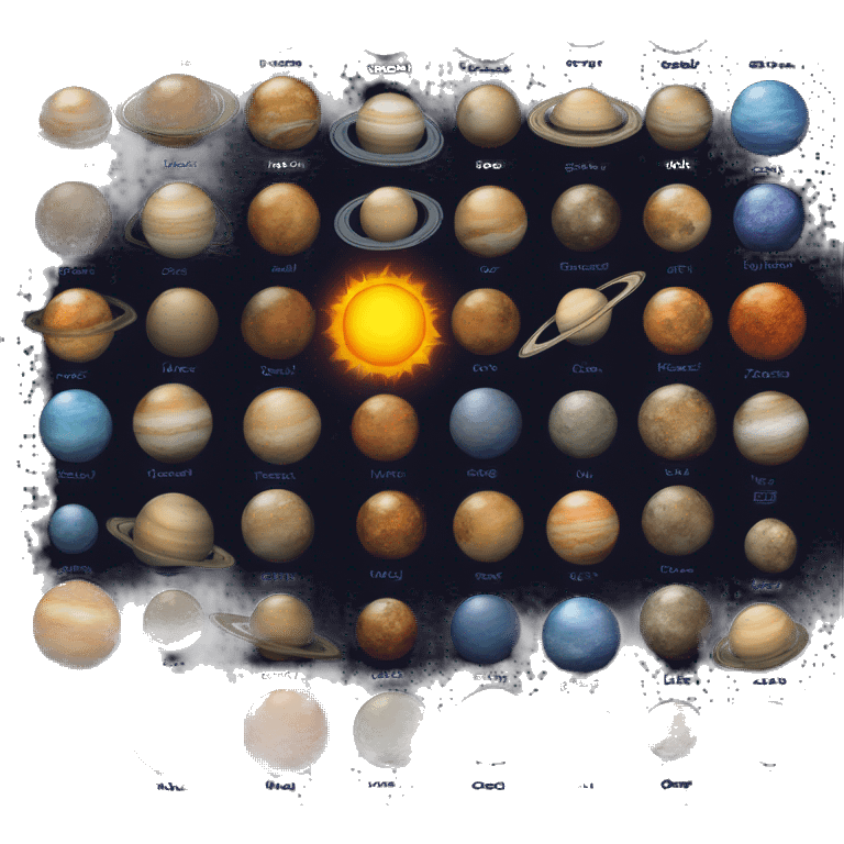 The solar system  emoji