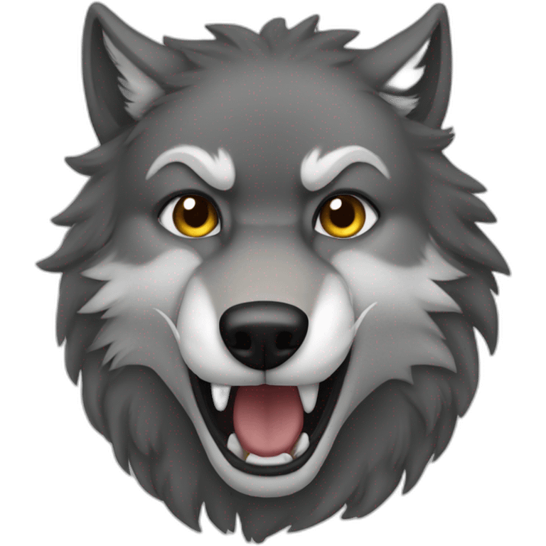 Wolf with a hand and that says Leon emoji