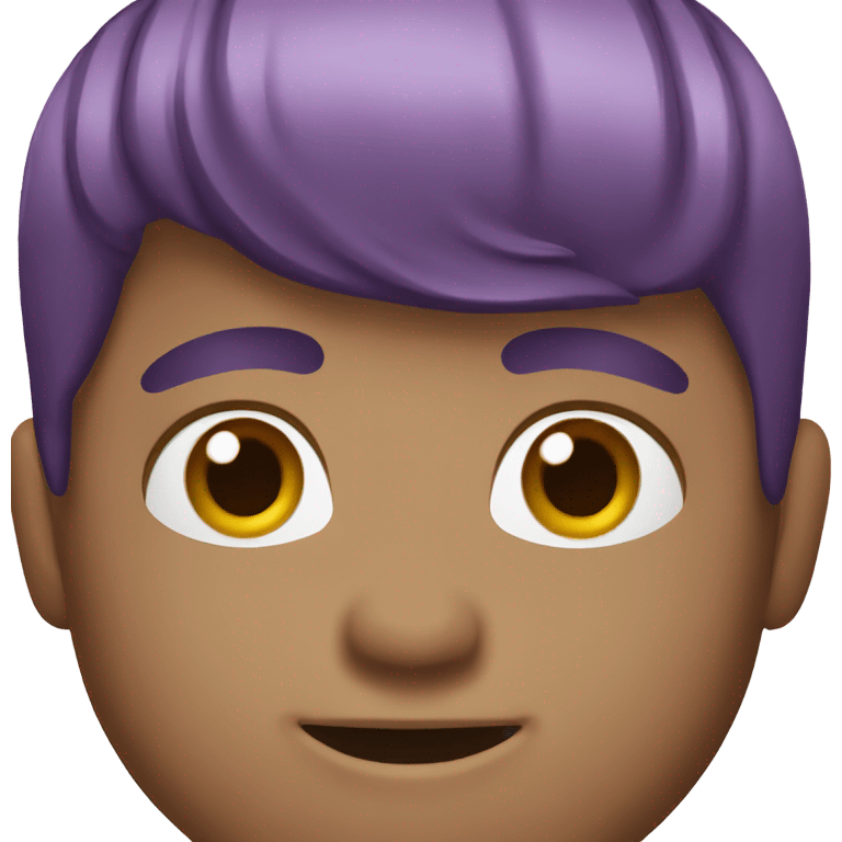 One purple hair emoji emoji