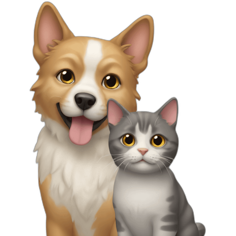 cat with a dog emoji