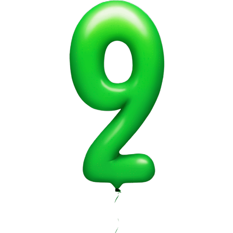 Green balloon number four emoji