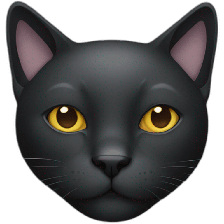 black cat with a White spot emoji