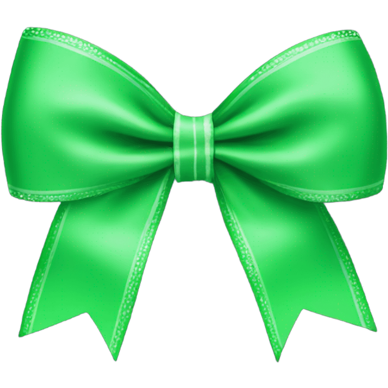 green cheer bow emoji