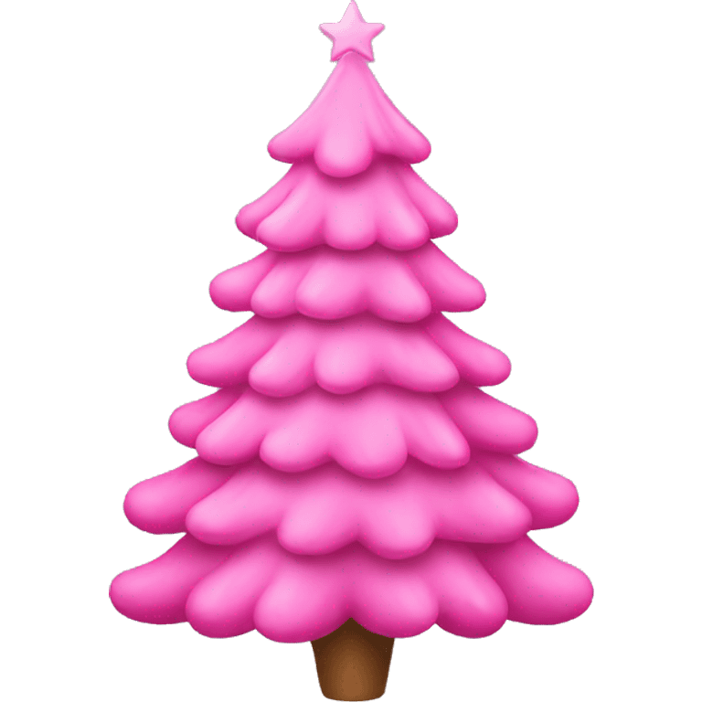 a pink christmas tree  emoji