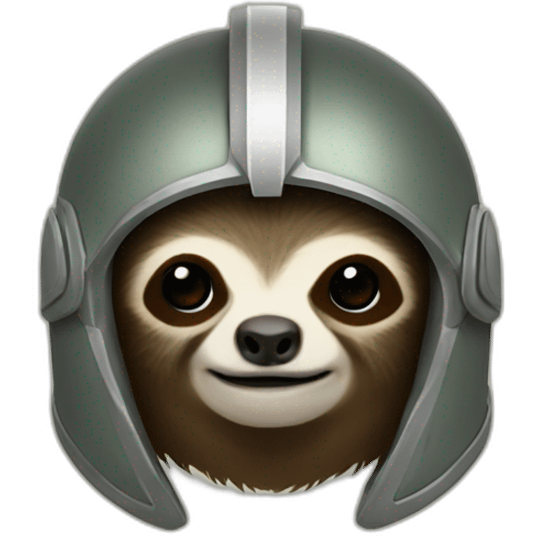 sloth wearing spartan helmet emoji