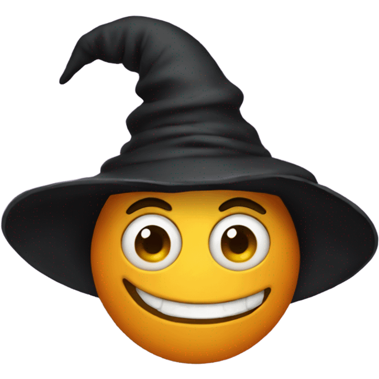 Wearing a witches hat emoji