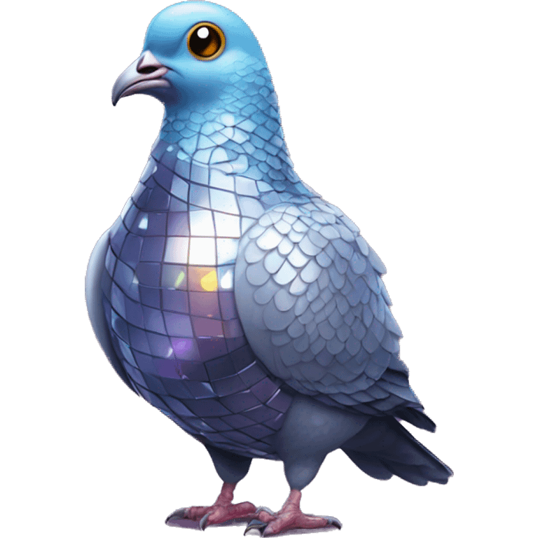 disco ball pigeon emoji