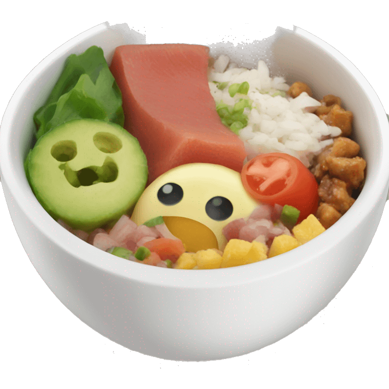 Poke bowl emoji