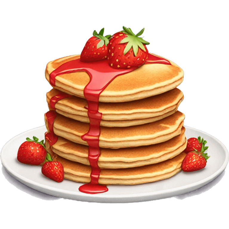 Stack of strawberry pancakes emoji