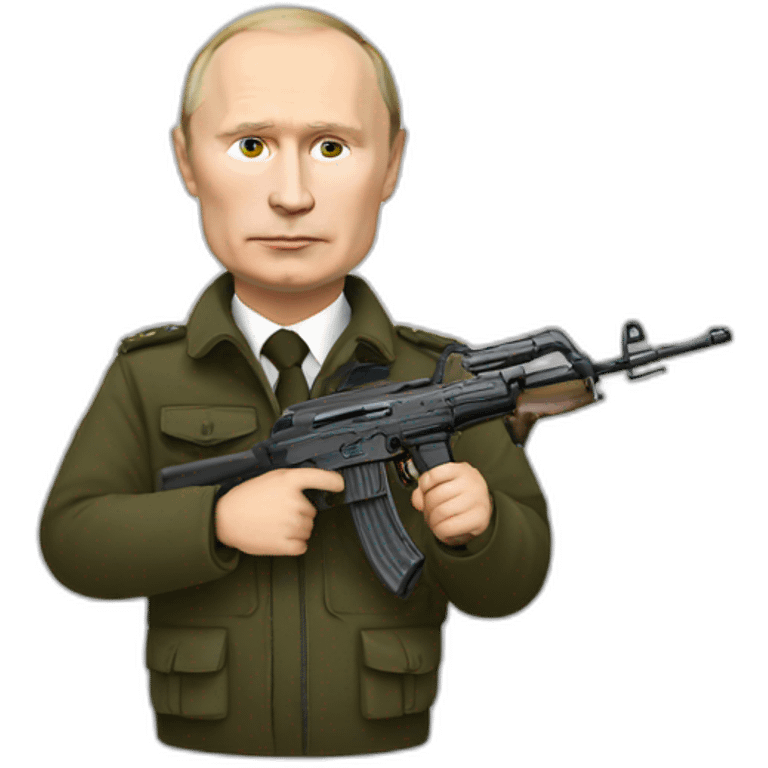 Putin with Ak-47 emoji