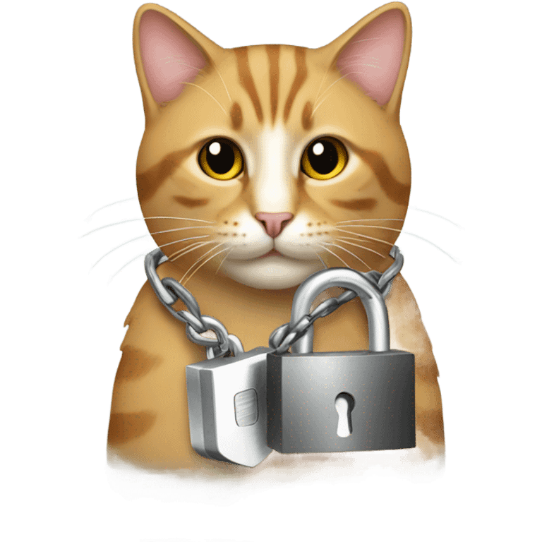  Cat with a lock emoji