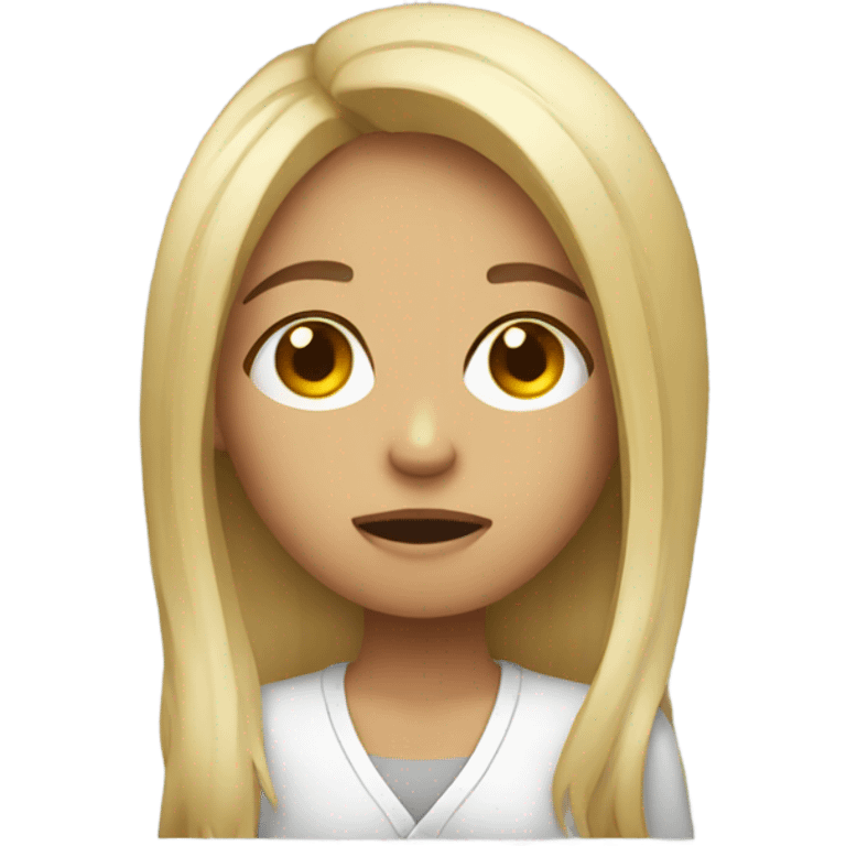 Girl with a hangover emoji