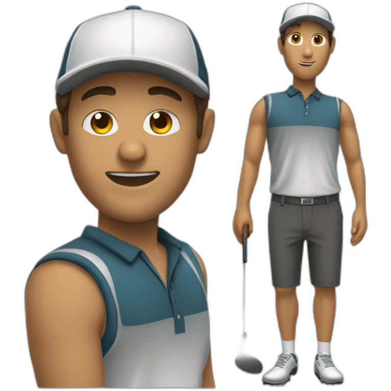 Golfeur chauve pleure emoji