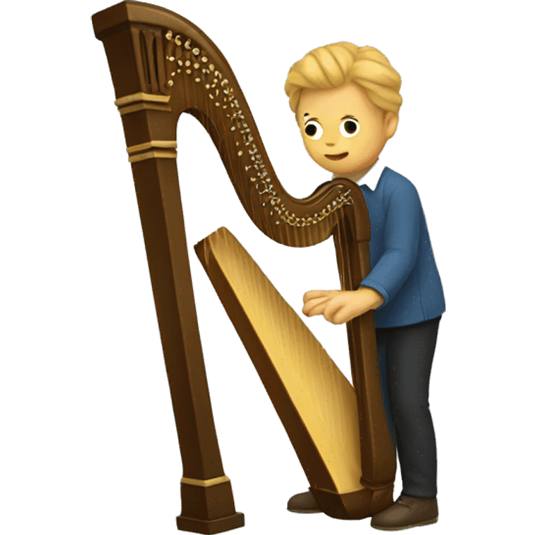 someone playing a harp emoji