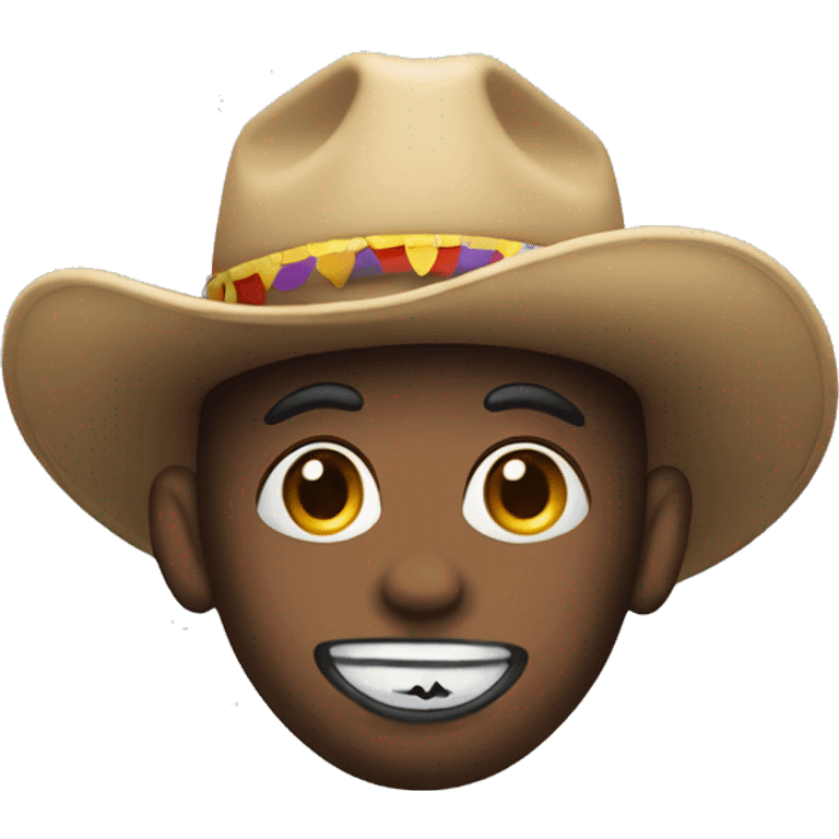 clown with cow boy hat emoji