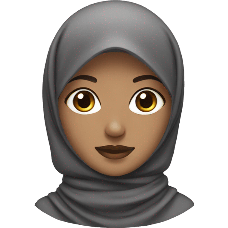 hijab with darker eyes emoji