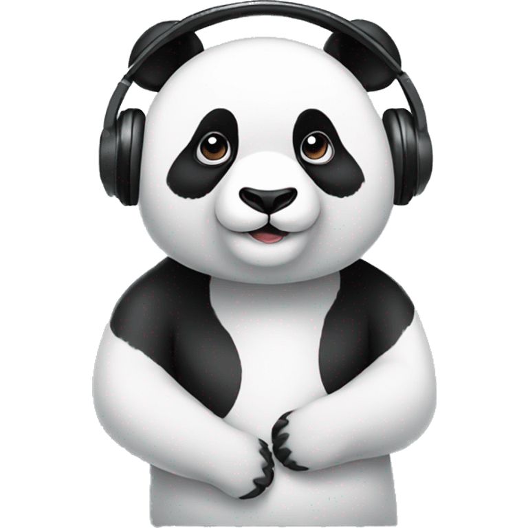 Panda with headphone emoji