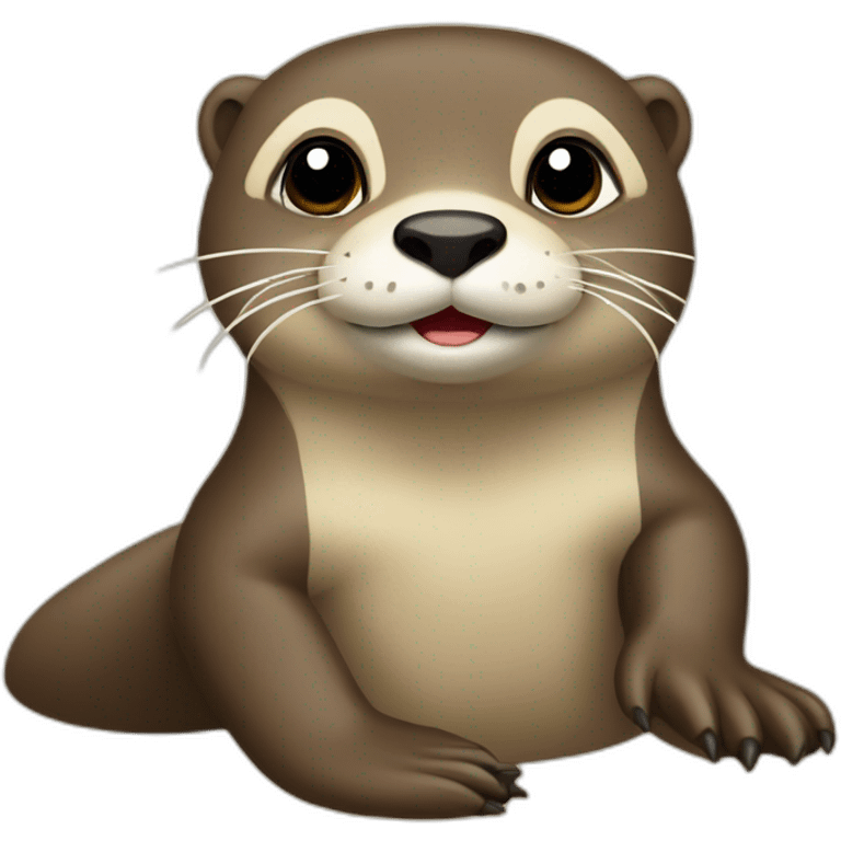 Loutre sur tortue emoji