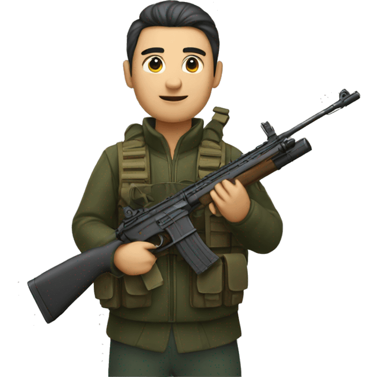 tokaev with rifle  emoji