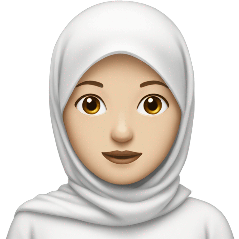 White hijabi woman, white skin  emoji