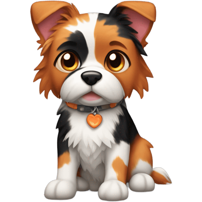 Calico dog  emoji