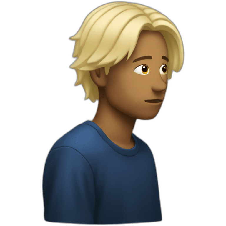 male blonde sevillian listening to Radiohead emoji