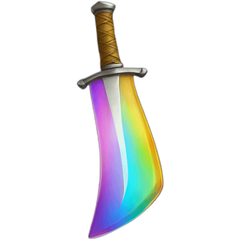 sword rainbow glass emoji