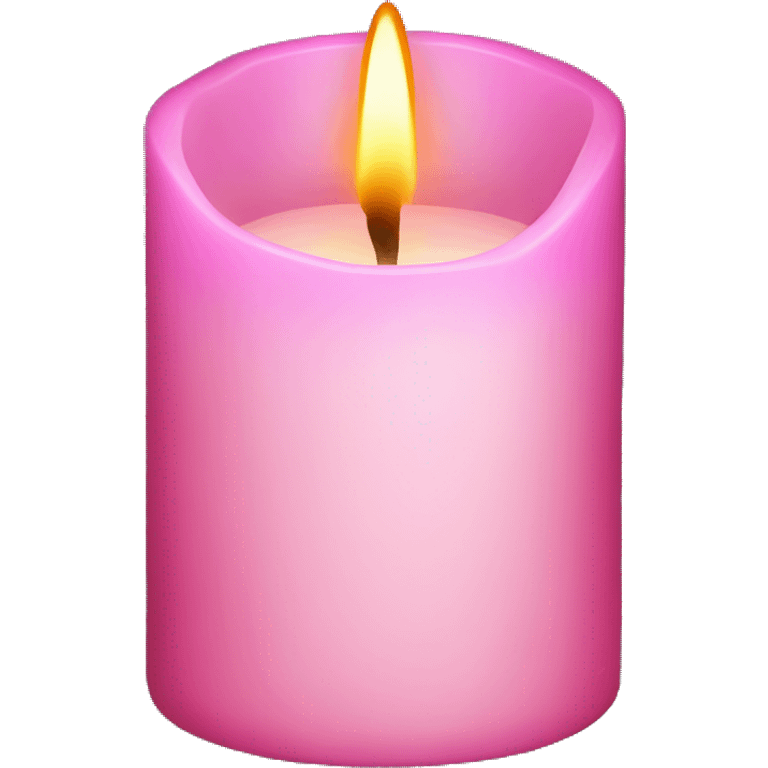 Pink candle emoji