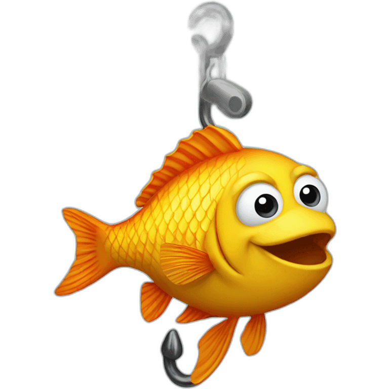 Fish on a hook emoji