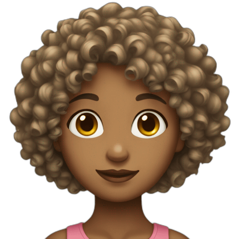 curly-haired girl emoji