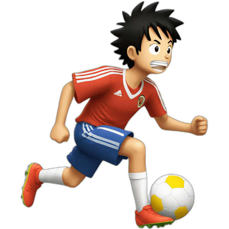 Luffy joue au foot emoji