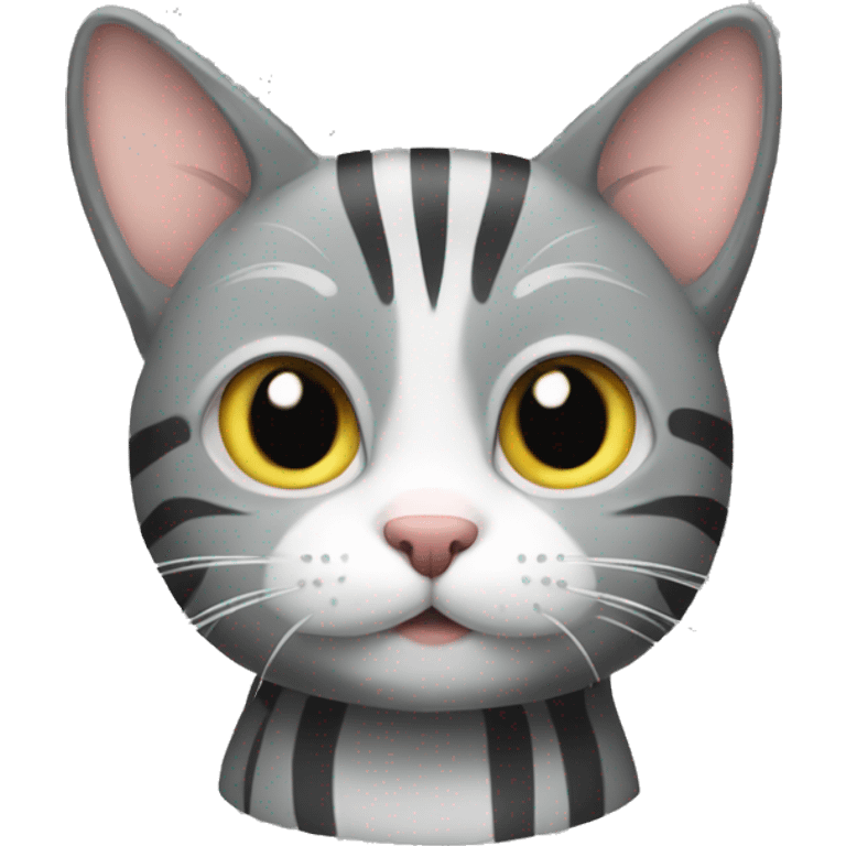 Striped gray cat emoji