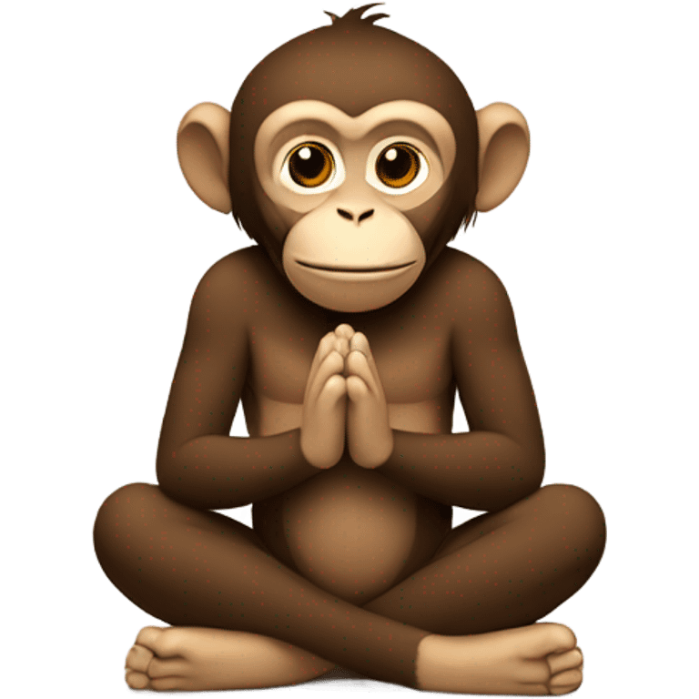 Monkey praying on mat  emoji