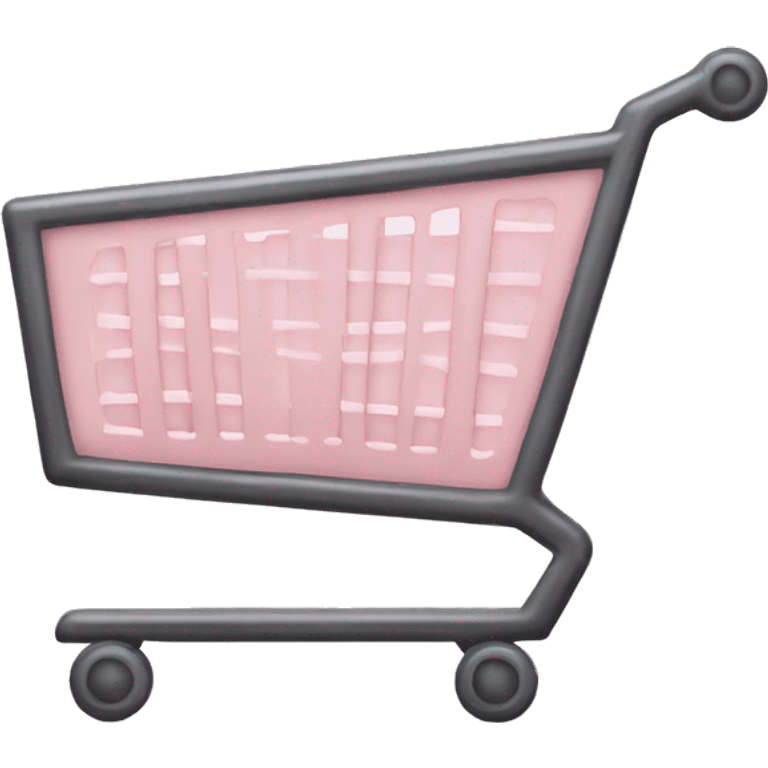 Pale pink empty shopping cart emoji