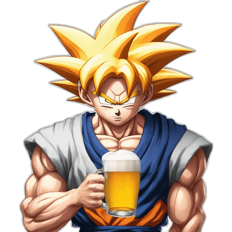 Son goku ultra instinct drank beer emoji