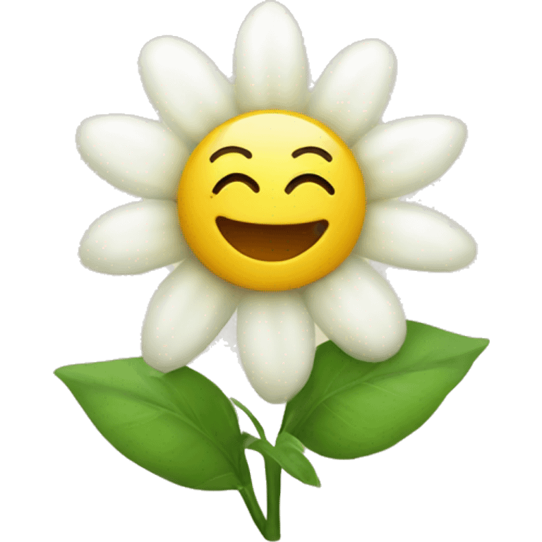 A cute flower smiling emoji