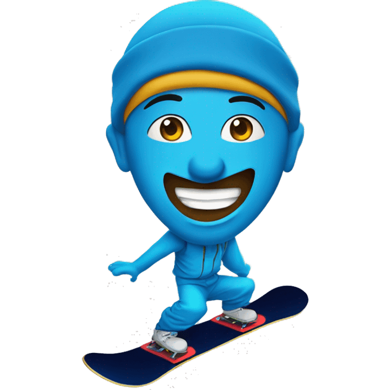 aladin genie blue face snowboard emoji