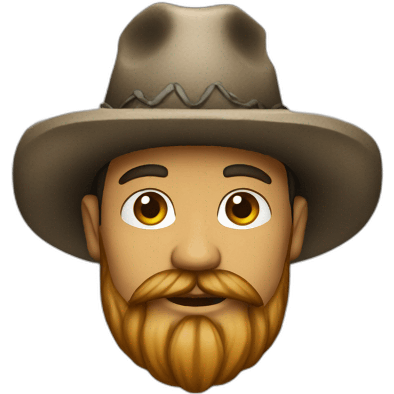 a tattooed gringo with a beard and a hat emoji