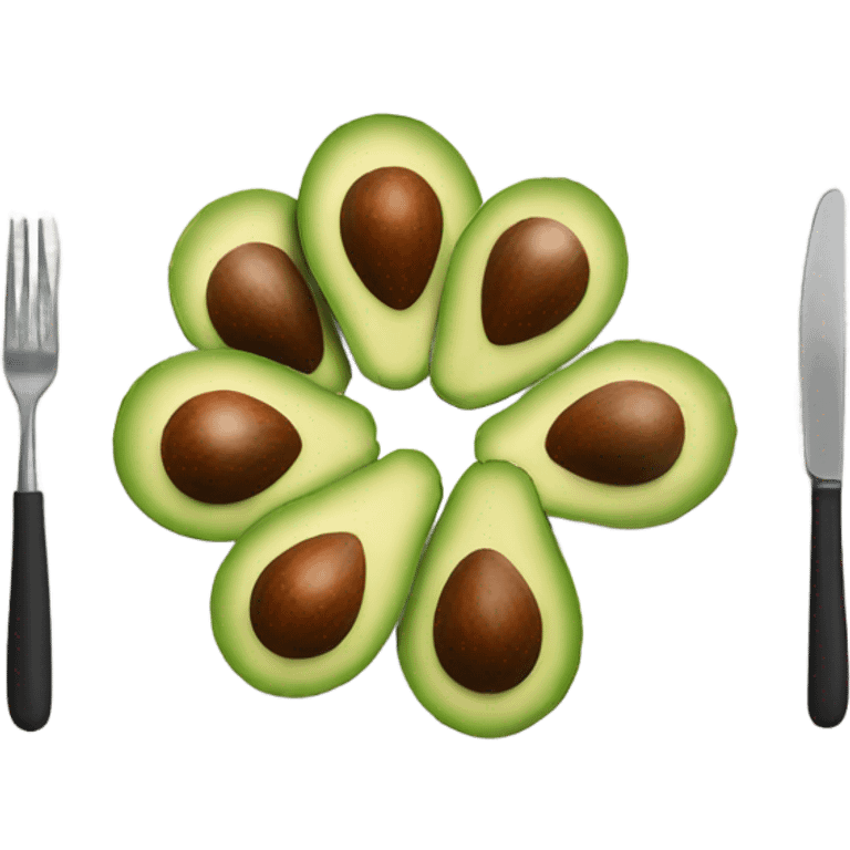 Sliced pieces of avocado emoji