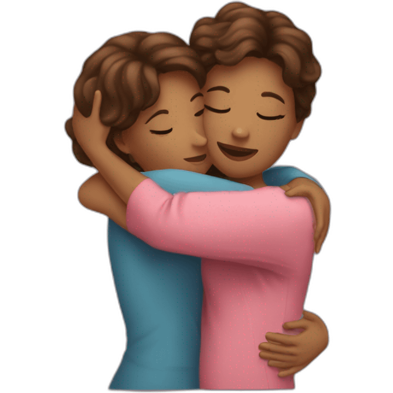 Twitter women have a Hug to réconfort them  emoji