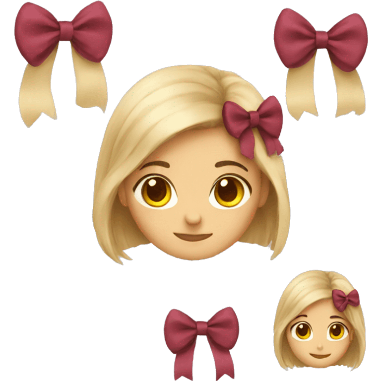 Girl wearing bow  emoji