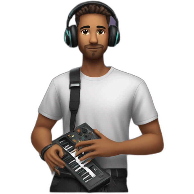 Gamer musicien sauvage futuriste emoji