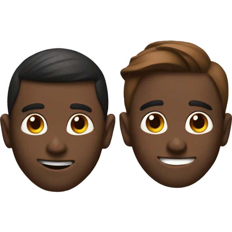 2 brothers, immaculately dressed with brown podcast headphones emoji